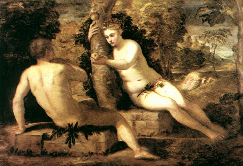 TINTORETTO, Jacopo Adam and Eve ar